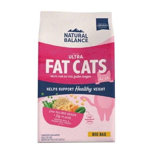 Natural Balance Pet Foods Original Ultra Fat Cats Dry Cat Food Chicken Meal & Salmon Meal, 15 Lbs