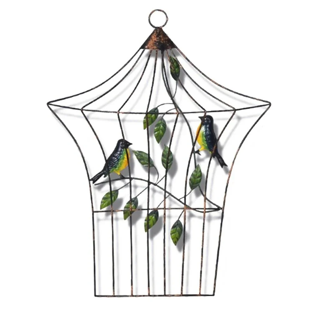Moderne Bügeln Vogelkäfig Wandbehang Dekoration E.