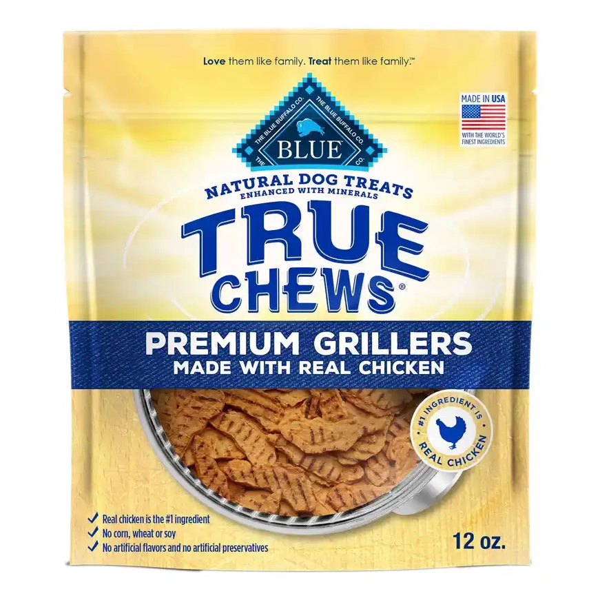 Blue Buffalo True Chews Premium Grillers Adult Dog Treats - Natural, Chicken, Size: 12 Oz