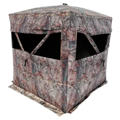 Muddy Prevue 3-person See-through Ground Blind, Epic Camo With Panoramic Windows