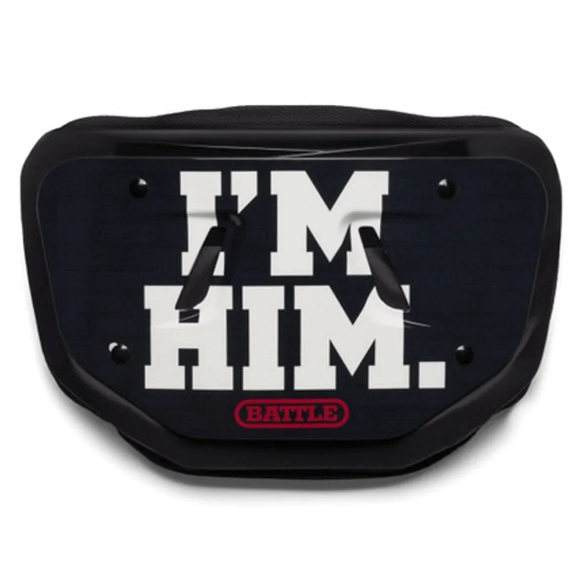 Battle Sports - "i'm Him" Football Back Plate - Black/white/adult