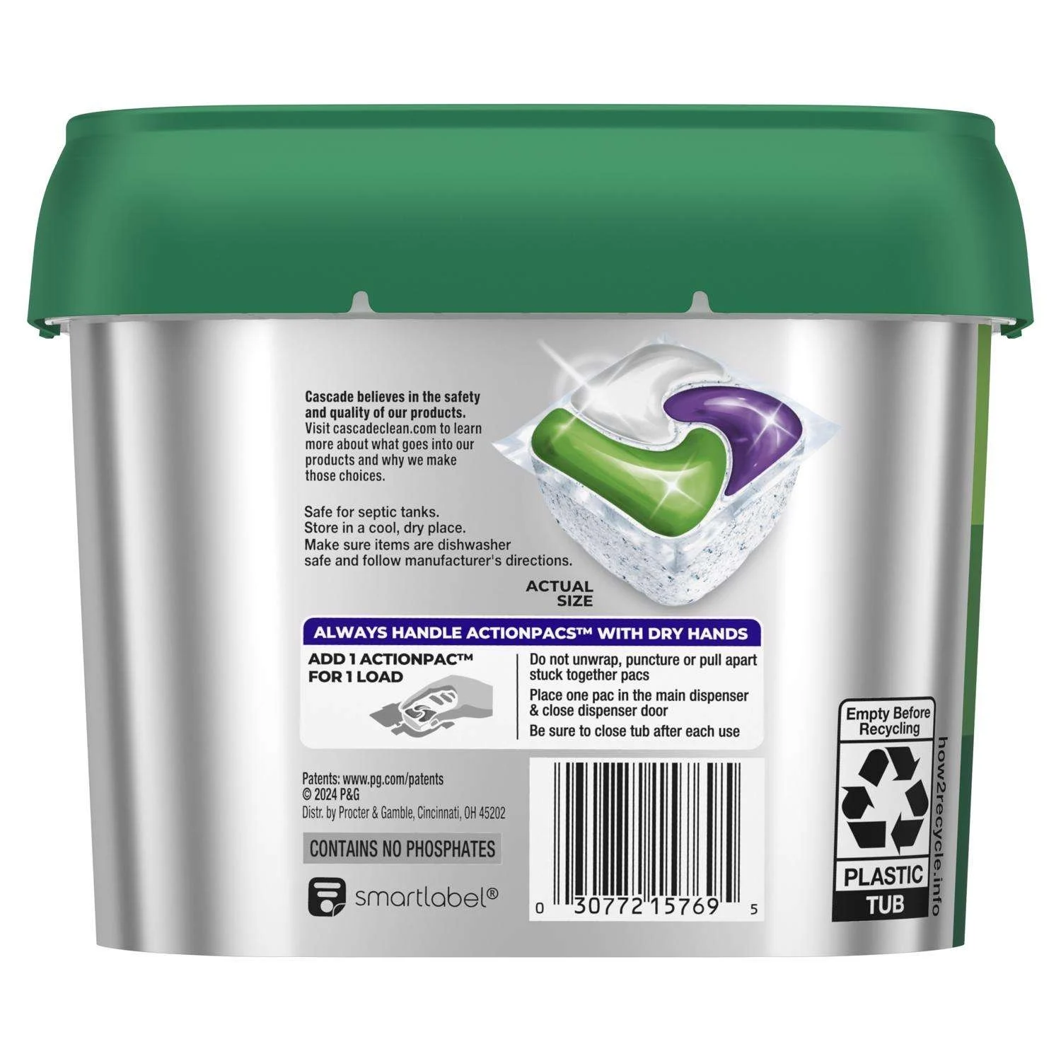 Cascade Platinum Fresh Scent Pods Dishwasher Detergent 18.8 Oz 1 Pk