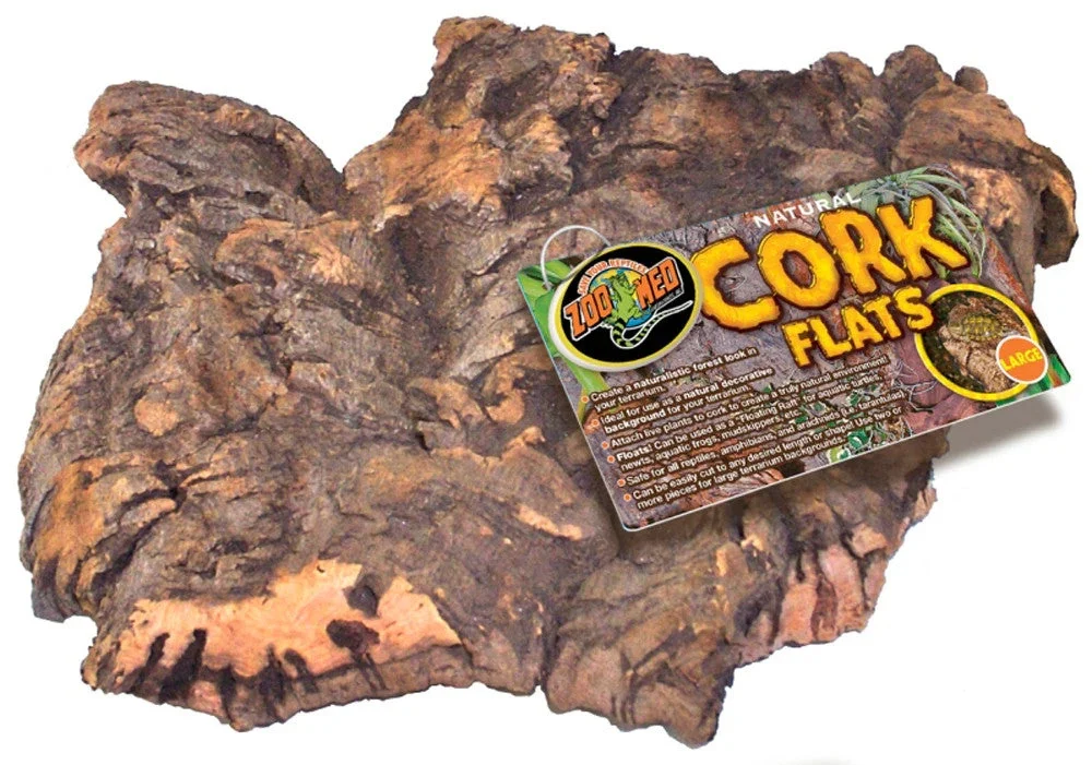 Zoo Med Natural Cork Flats Background Brown Lg