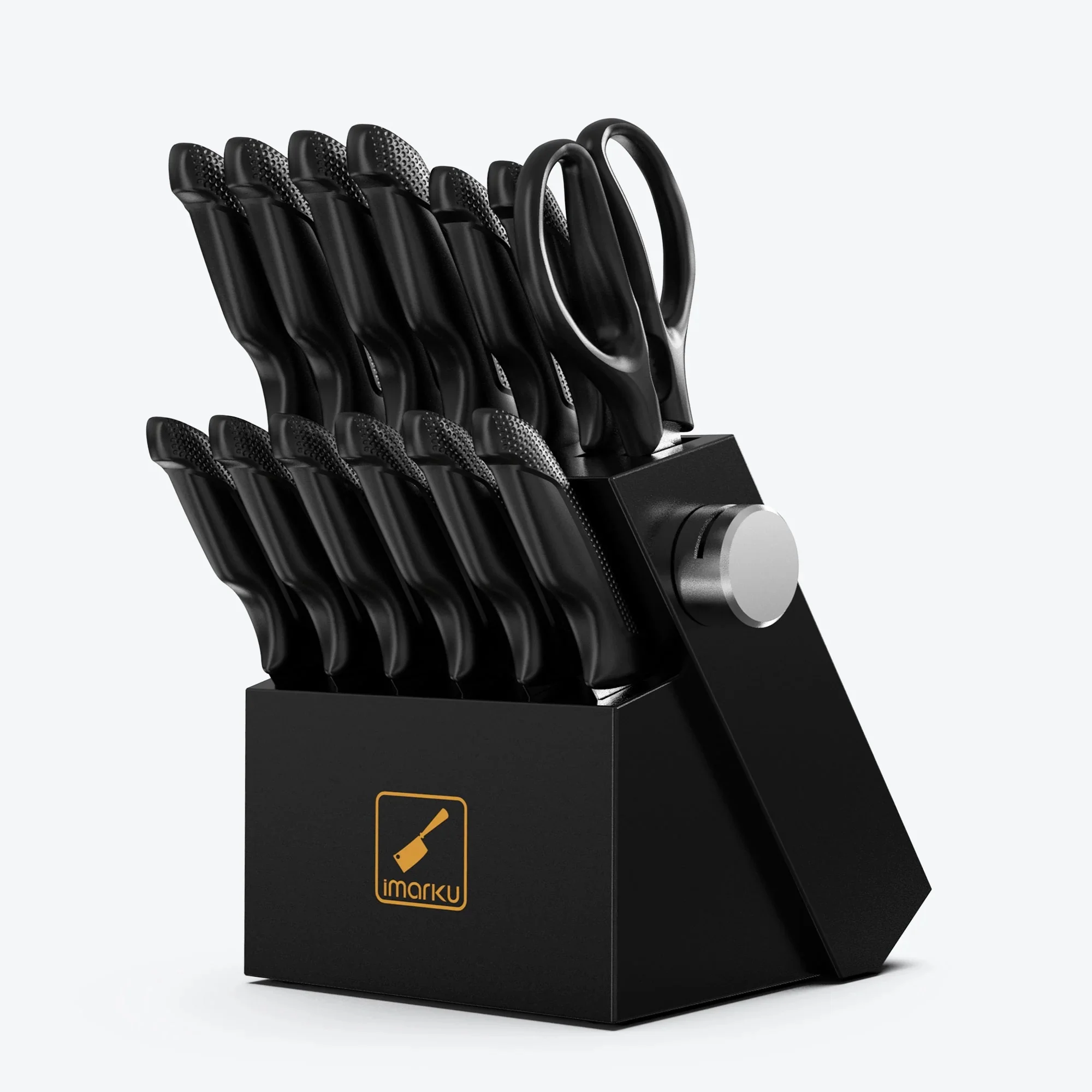 Knife Set With Stainless Steel Blades And Pp Handles - Black