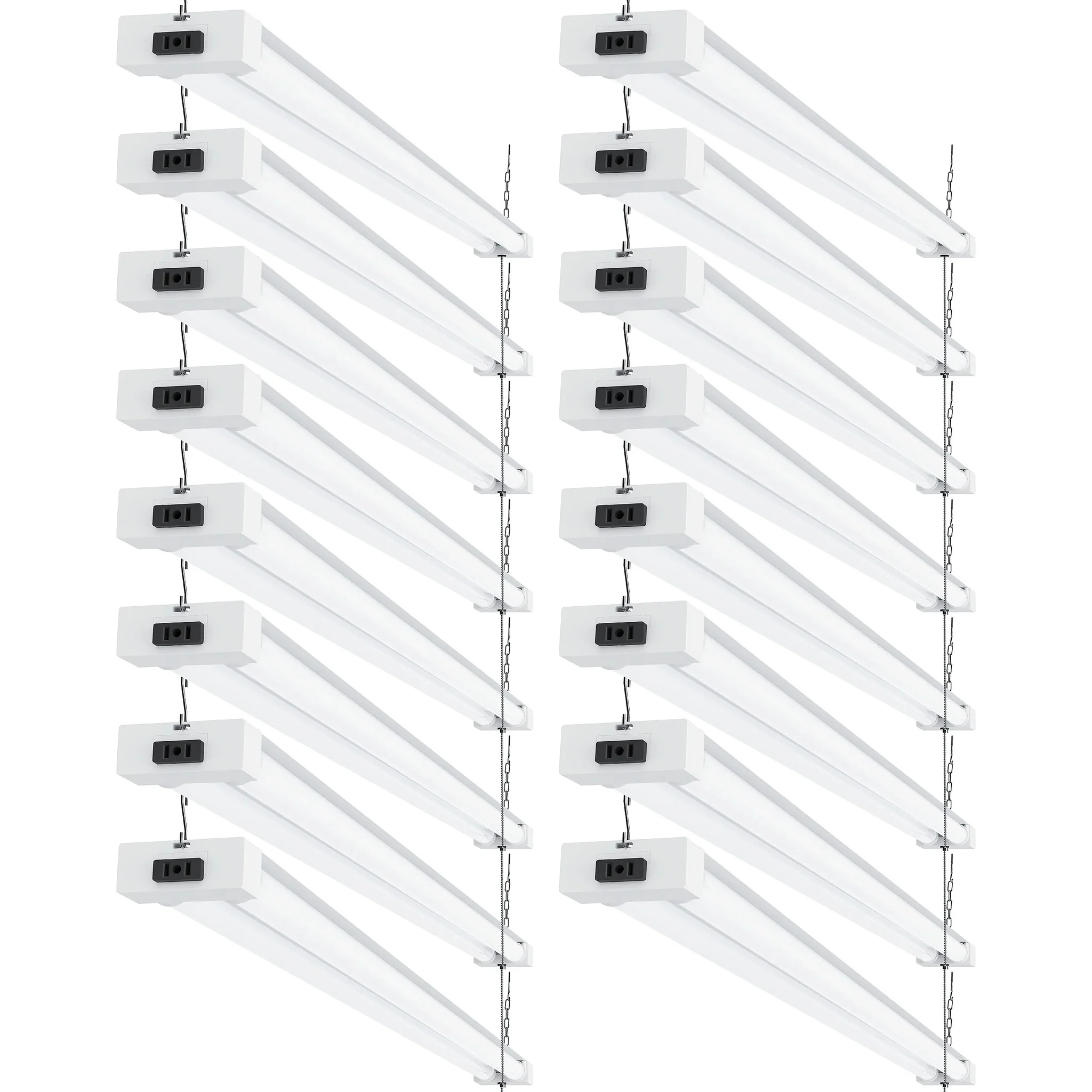 Led Shop Light, 4ft, Utility, Frosted, Plug & Play, 4100 Lumens - 16-pack