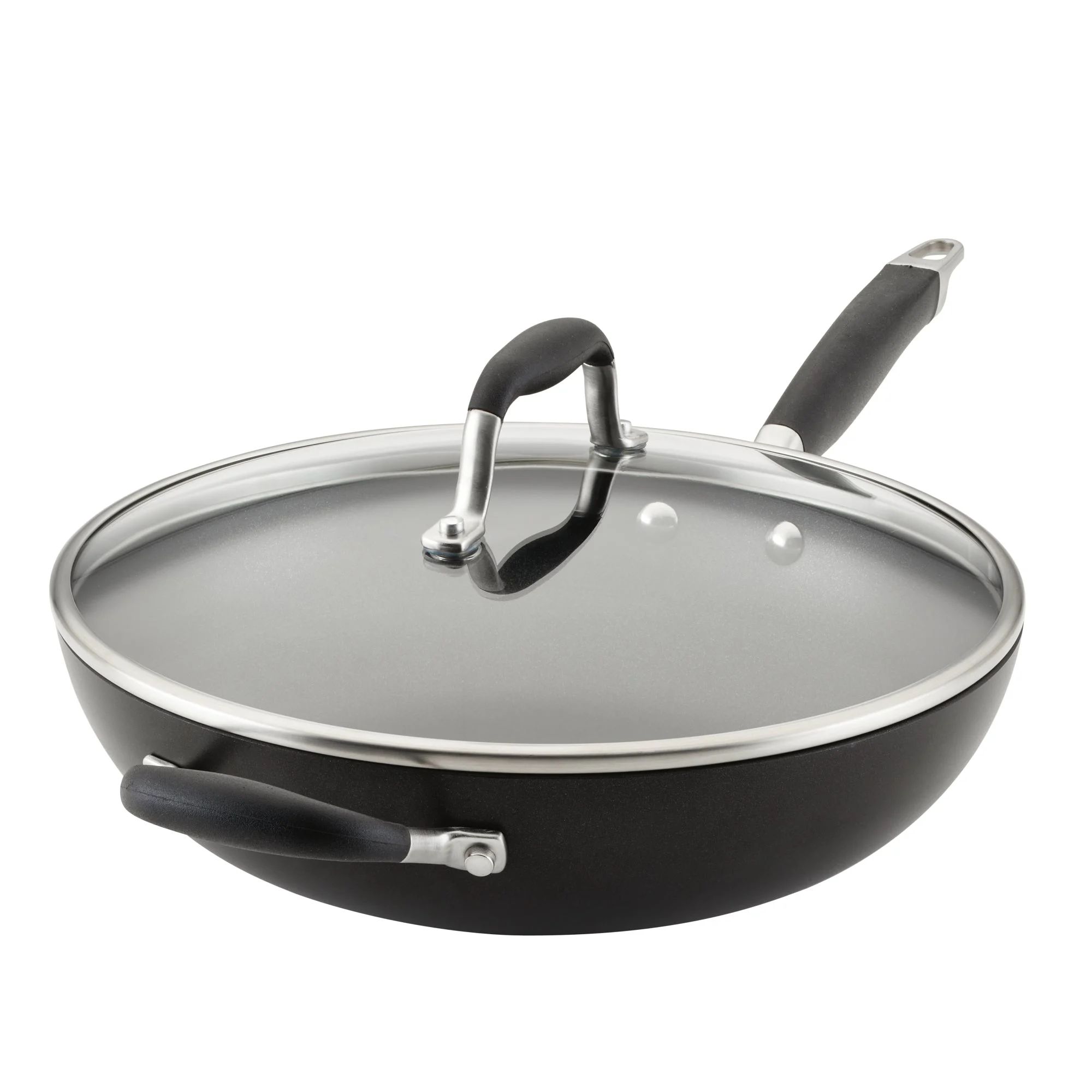 12-inch Hard Anodized Nonstick Ultimate Pan With Lid - Black