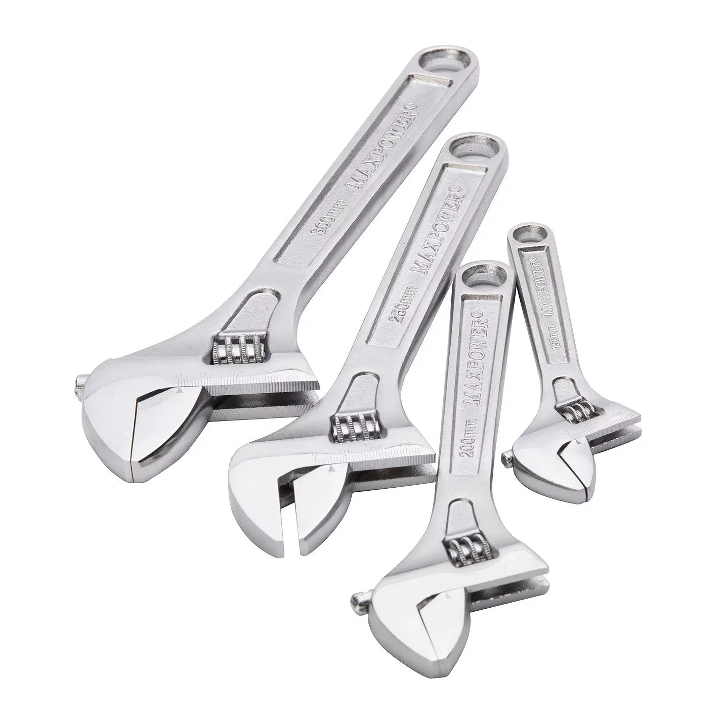 Maxpower Heavy Duty Adjustable Wrench Set (6in, 8in, 10in, 12in), 4pcs