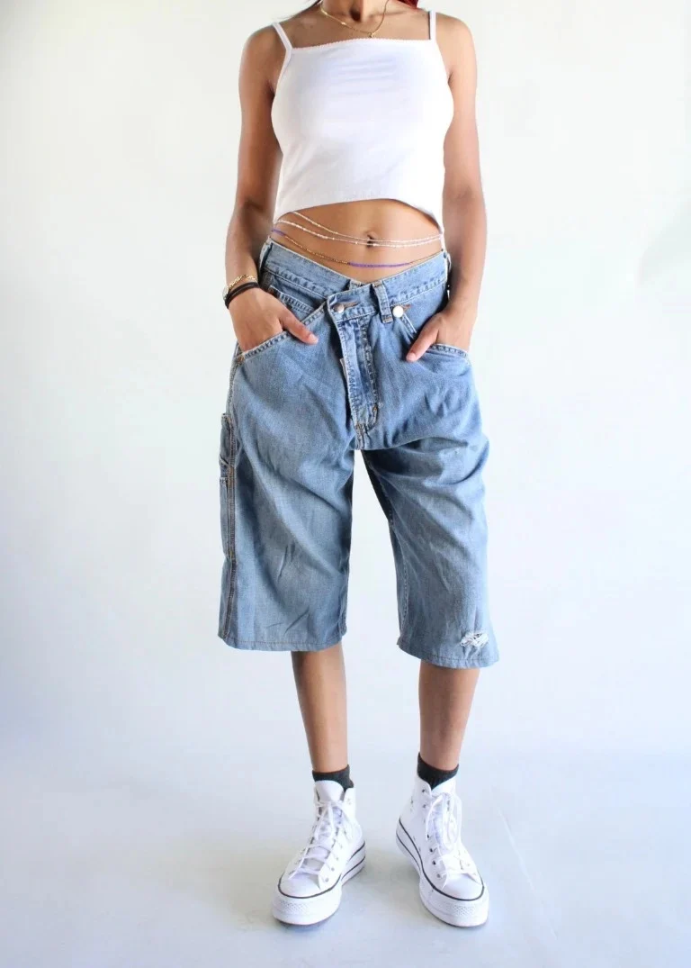 Rcycld Cross Closure Utility Skater Shorts