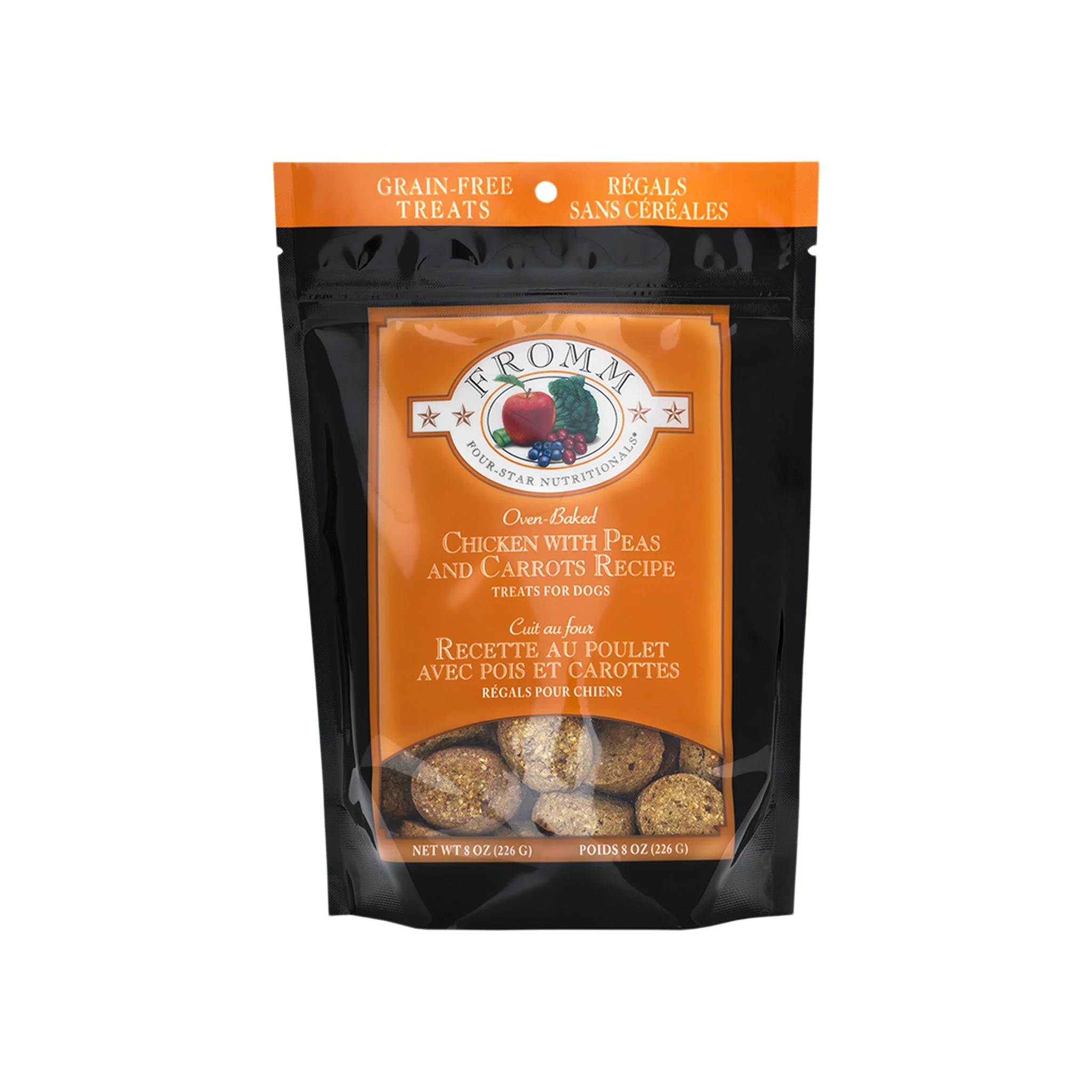 Fromm Four Star Grain Free Dog Treats - Chicken With Carrots & Peas
