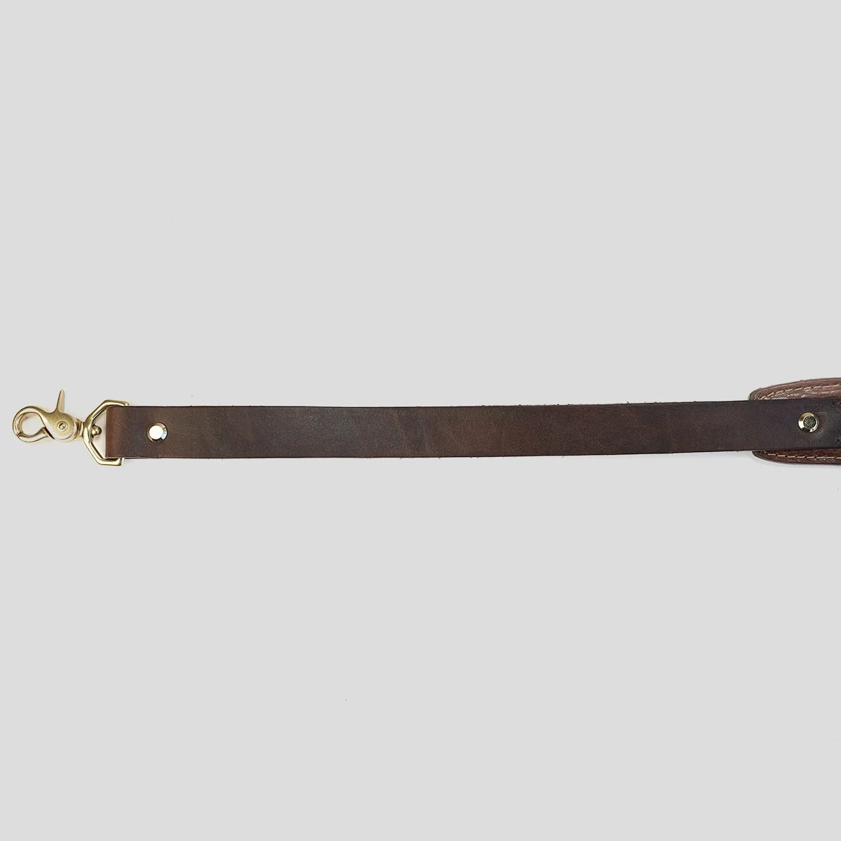 No.800 Guitar Strap | Brown Latigo & Bison - Black Bison & Black Latigo (brass)
