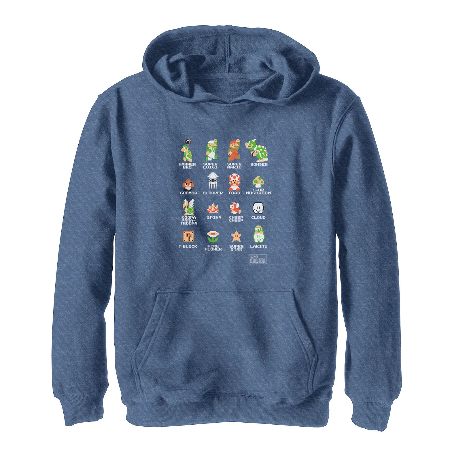Boys 4-20 Nintendo Super Mario Bros Pixel Cast Hoodie