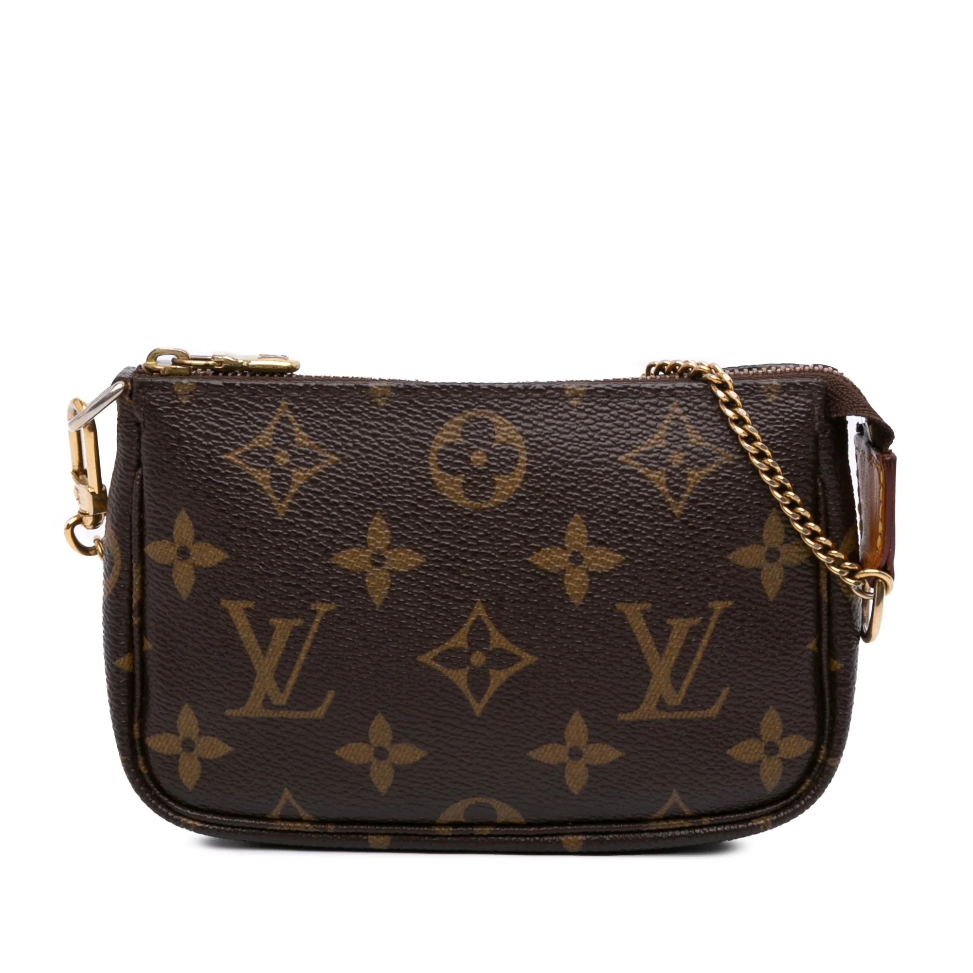Brown Louis Vuitton Monogram Mini Pochette Accessoires Handbag
