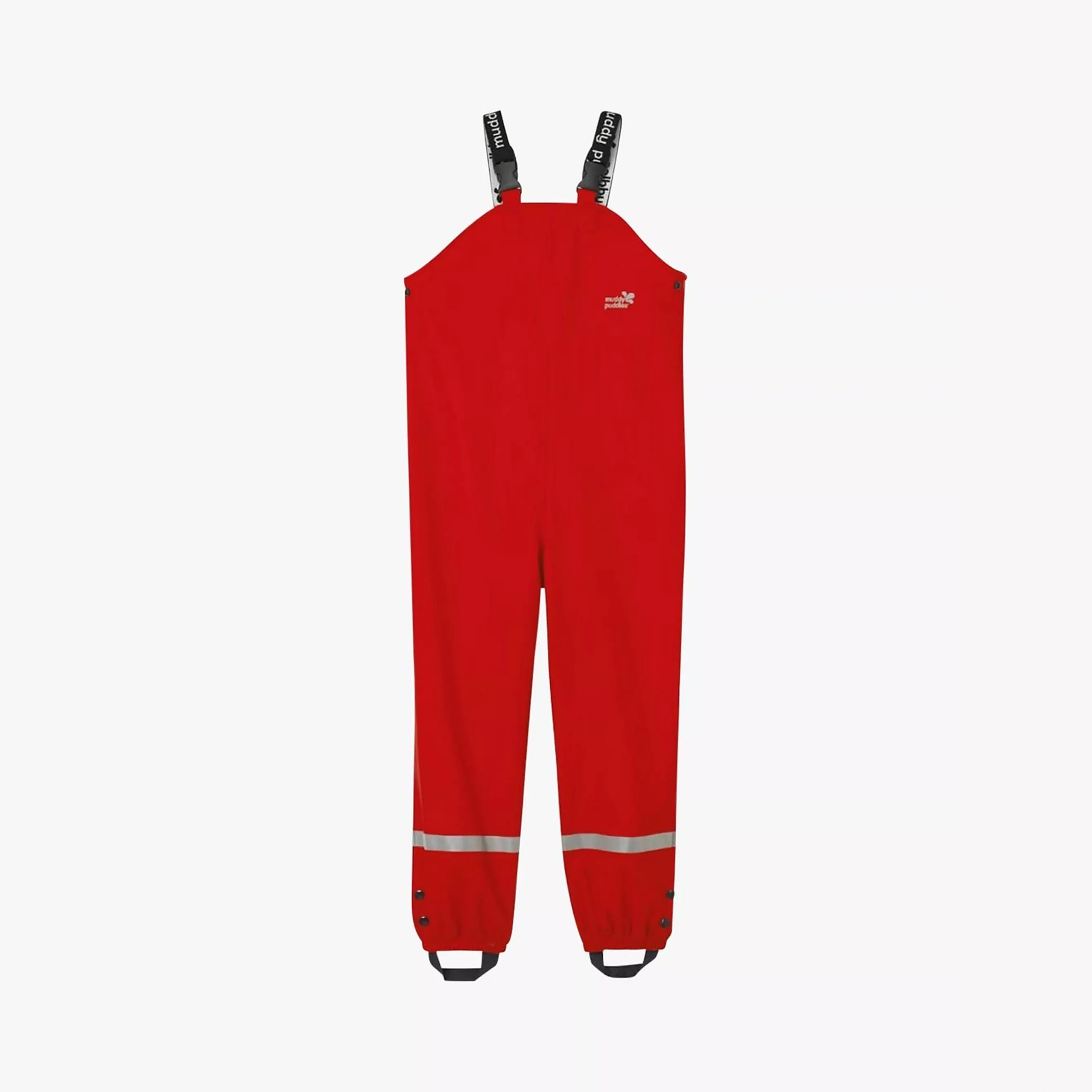 Muddy Puddles Kids' Waterproof Rainy Day Dungarees, Red, 3-4 Years