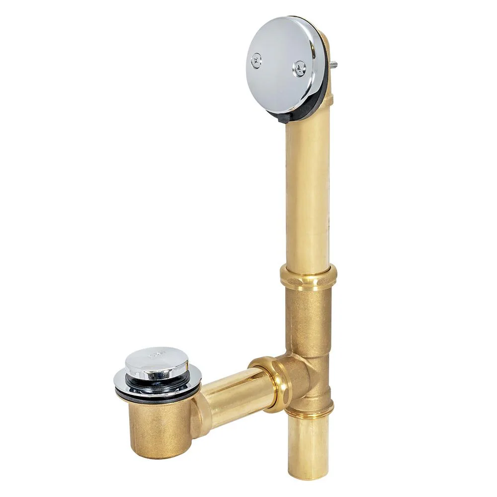 Eastman 1-1/2-in Chrome Foot Lock Drain With Brass Pipe 35205