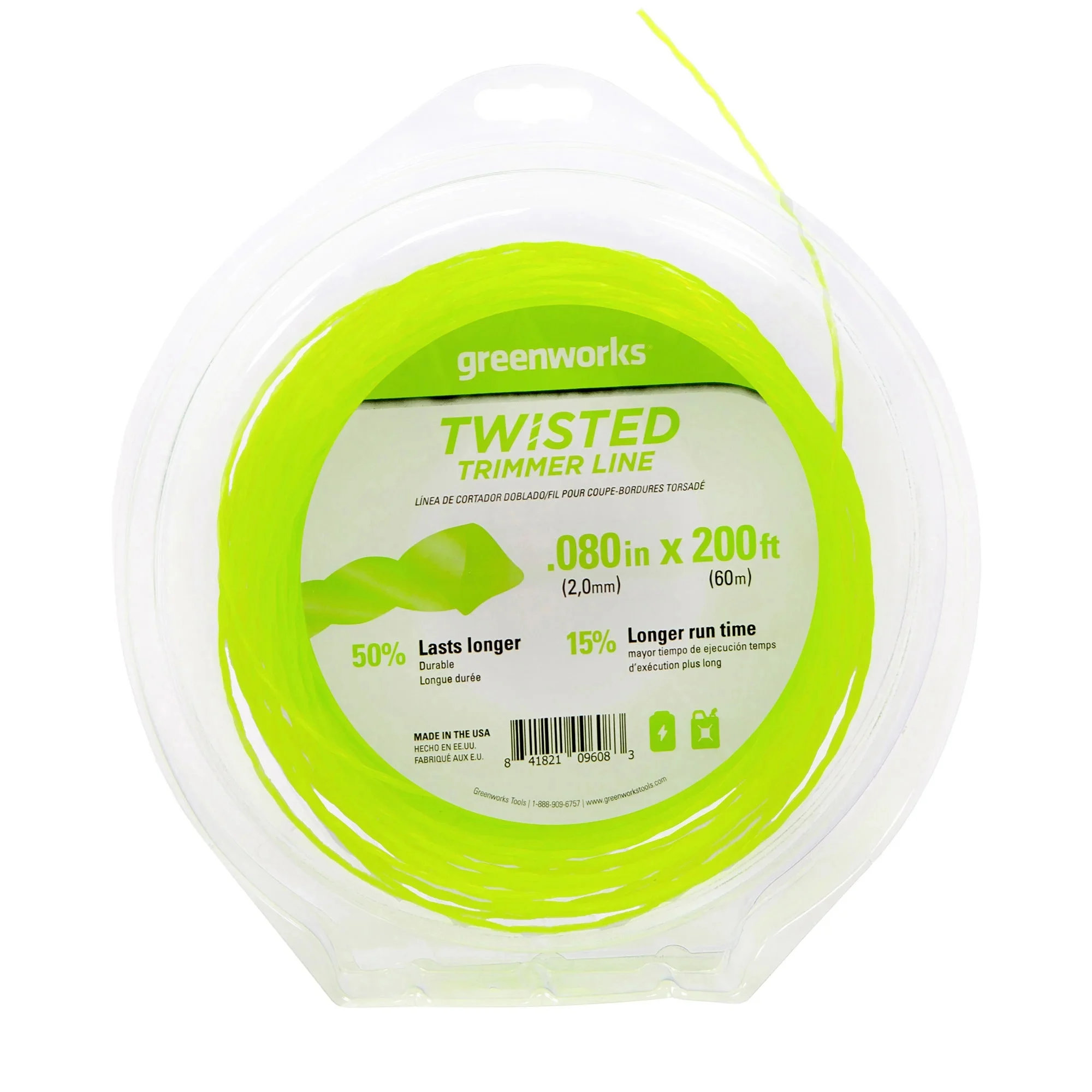 .080" Ultra Twisted String Trimmer Line (200-feet)