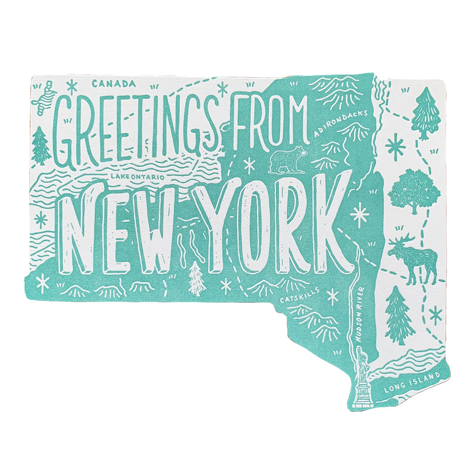 Greetings From New York Postcard