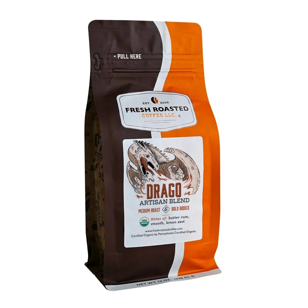 Organic Drago - Roasted Coffee - 12 Oz Bag/whole Bean