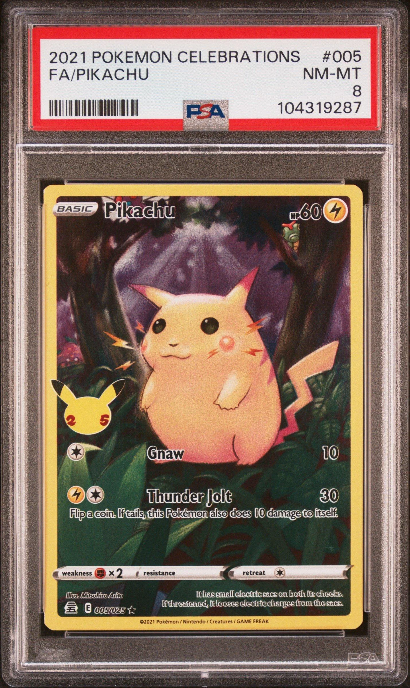 2021 Pokemon Celebrations 005 Full Art/pikachu Psa 8