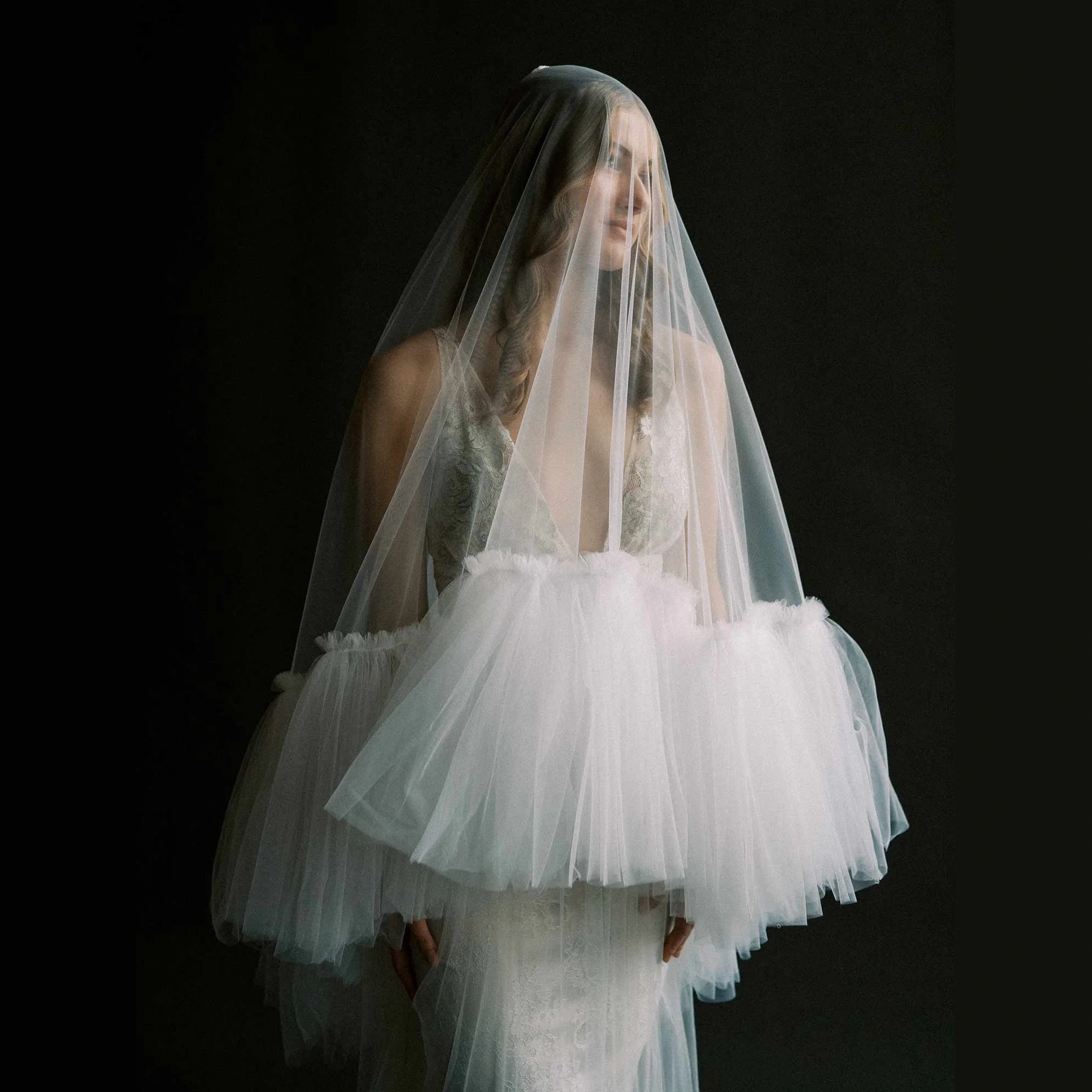 Voluminous Fringe Edge Veil - Style #2521