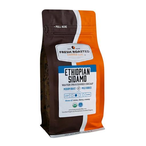 Organic Ethiopian Sidamo Swiss Water Decaf Coffee - 3 X 12 Oz Bags