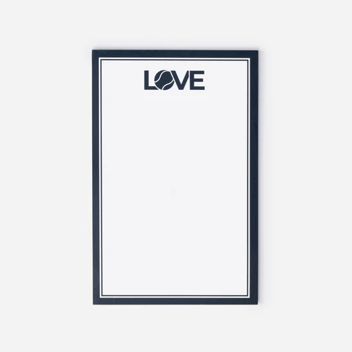 Tennis Notepads - Navy Love