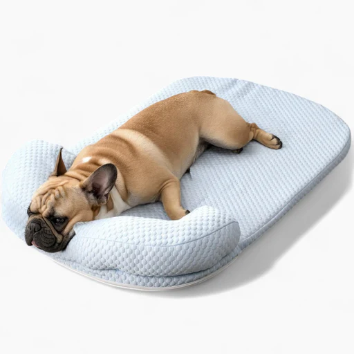 Furcool French Bulldog Cooling Mat – Breathable Washable Summer Silk Bed