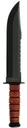 Ka-bar 2217 Big Brother 9.38 Fixed Clip Point Part Serrated Black 1095 Cro-van Blade, Brown Leather Handle, Includes Sheath