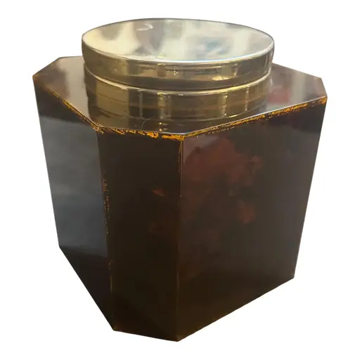 1970s Mid-century Modern Fake Tortoiseshell Lucite Italian Ice Bucket