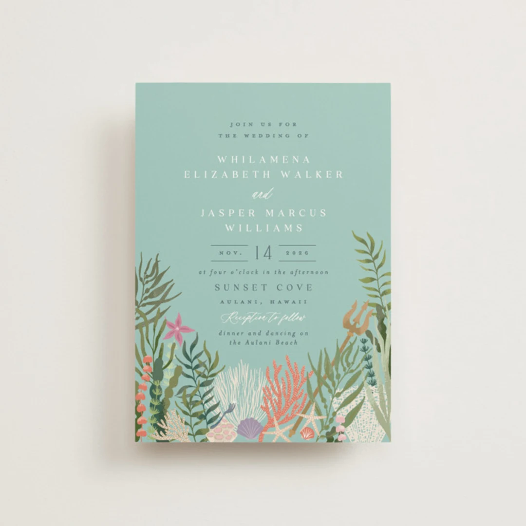 Part Of Your World From Disney's Little Mermaid Petite Wedding Invitations