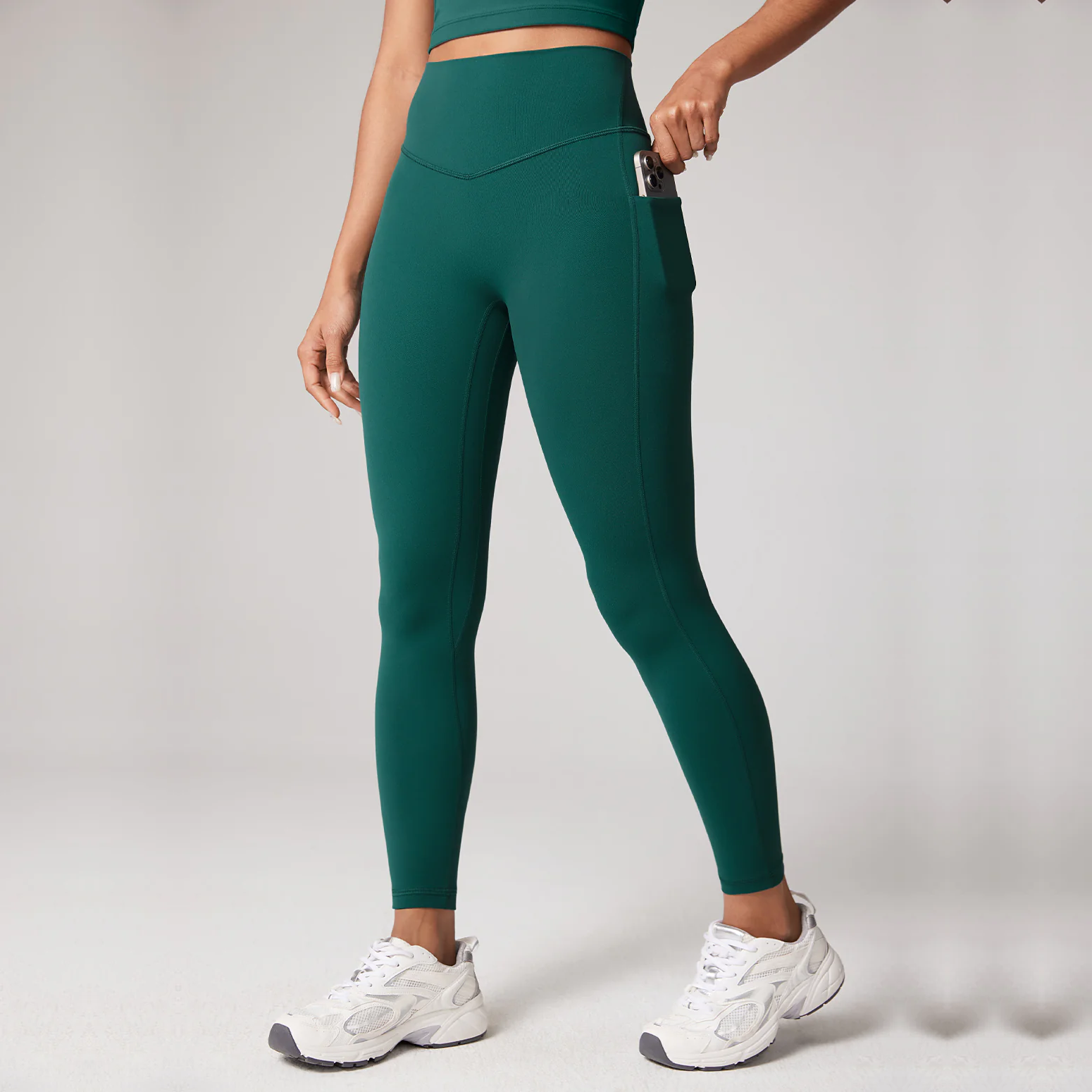 Hugcurve No Front Seam Pocket Leggings 25'' - Aspen Olive/l