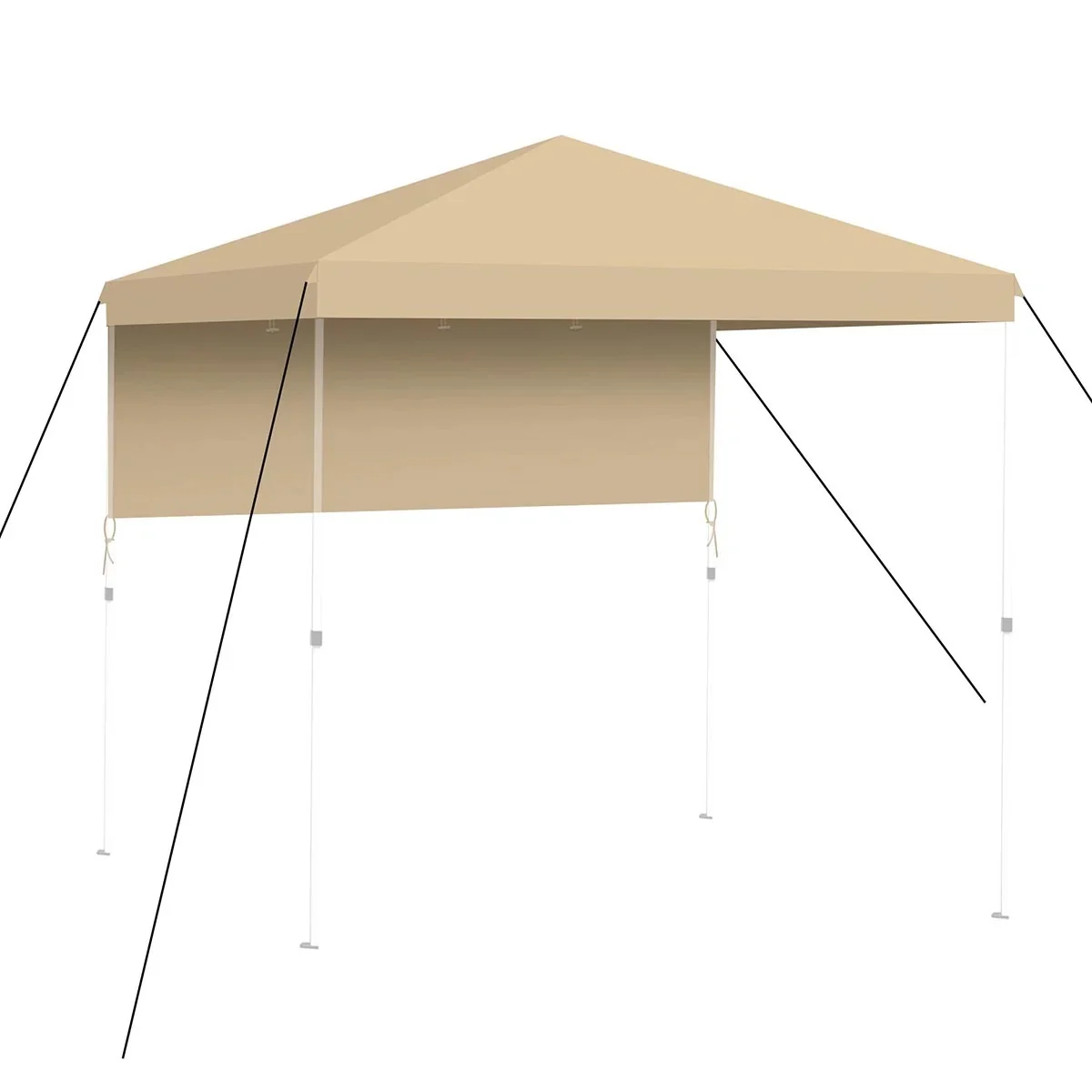 Yescom 6'x4' Grill Gazebo Replacement Canopy With Side