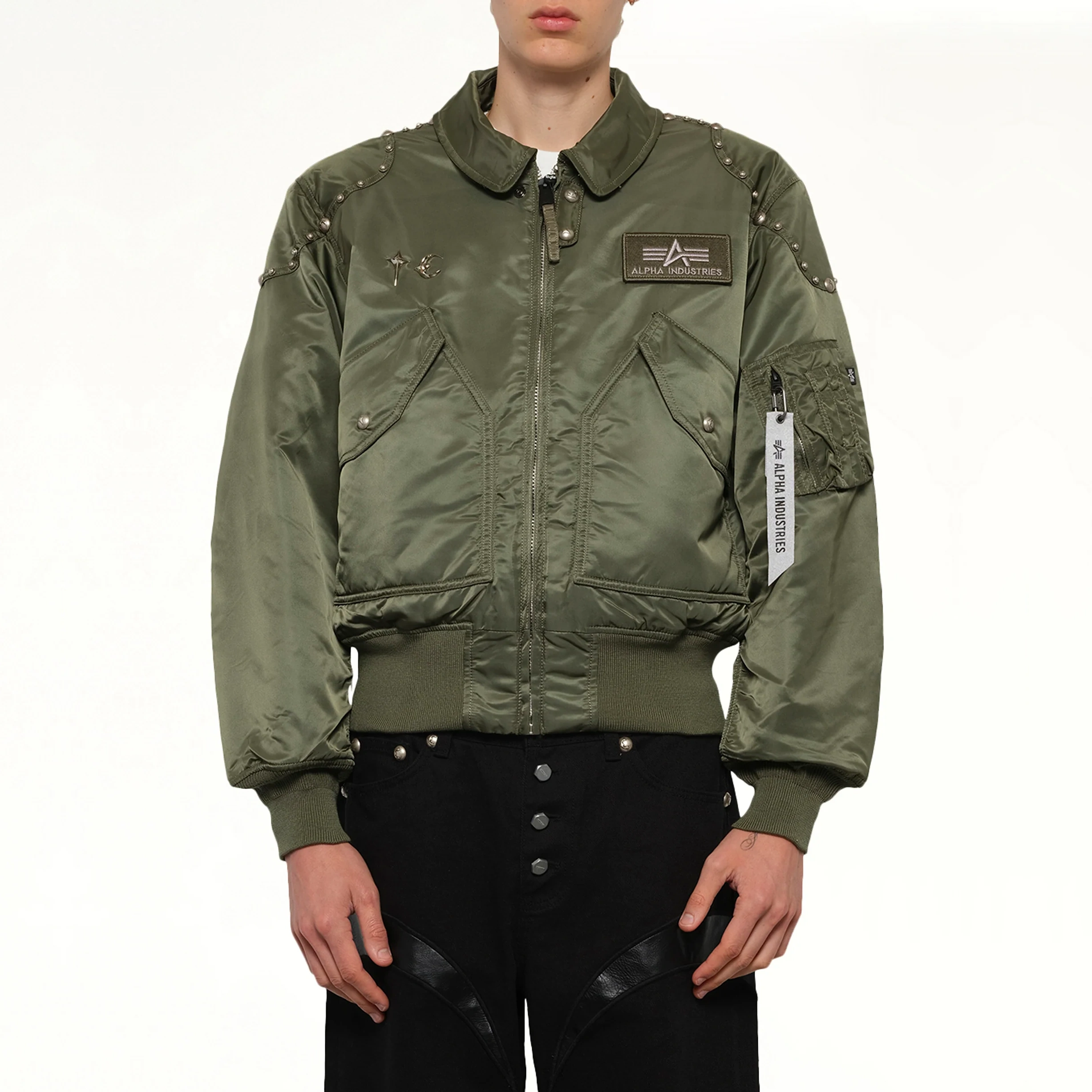 Tc X Alpha Industries Bomber Jacket (rivet Ver) In Sage - M