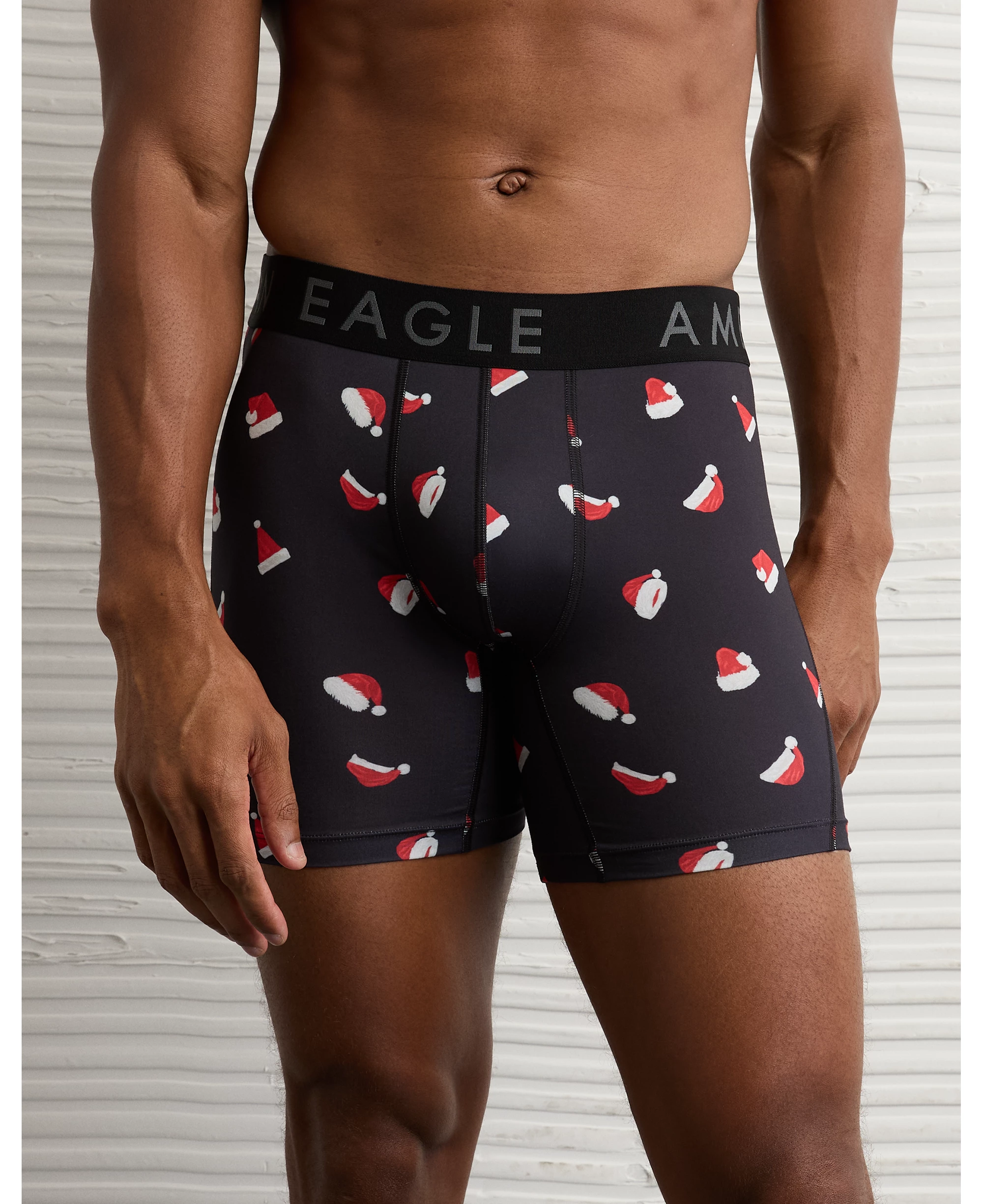 Aeo Men's Santa Hat 6" Flex Boxer Brief
