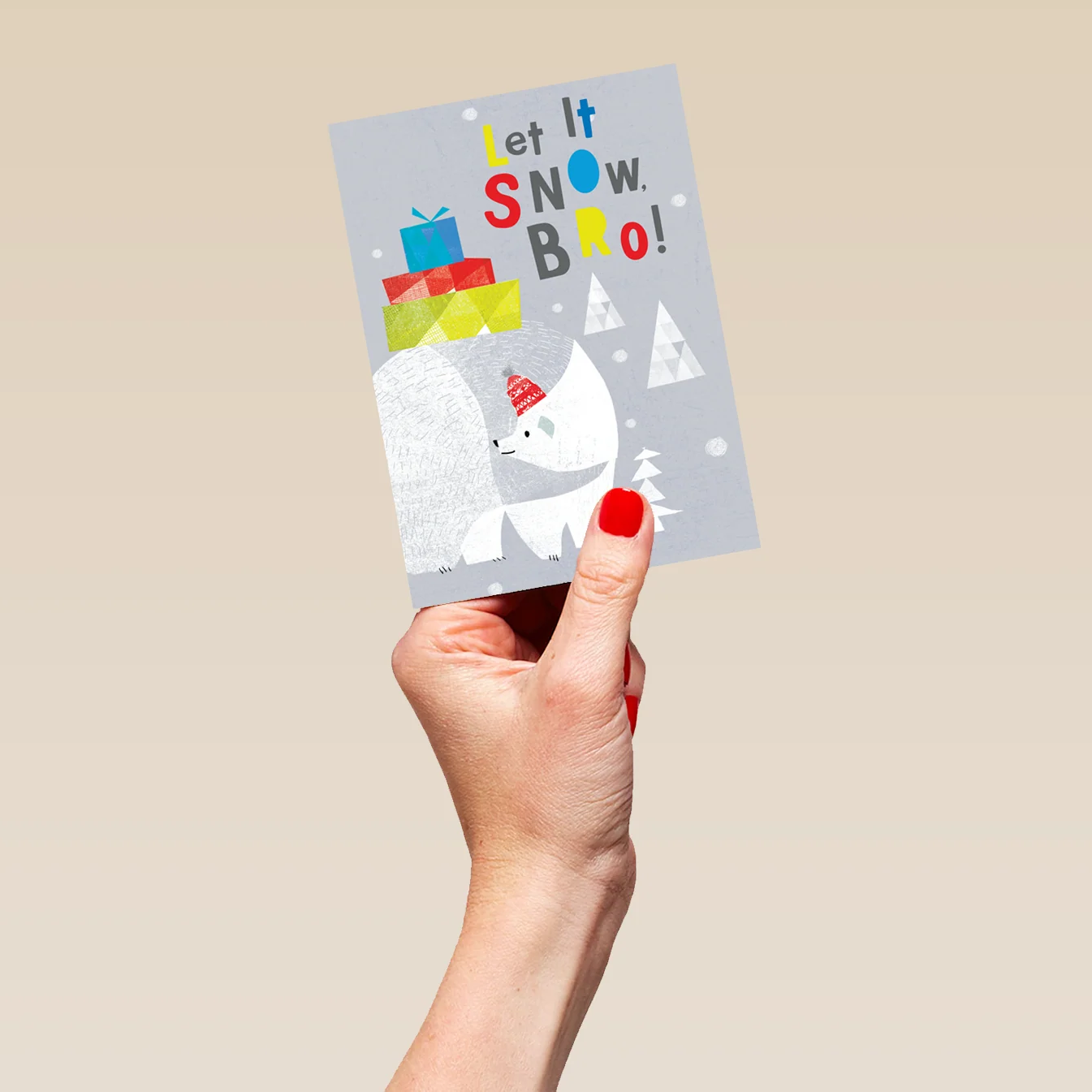 Personalised Brother Let It Snow Bro Christmas Card