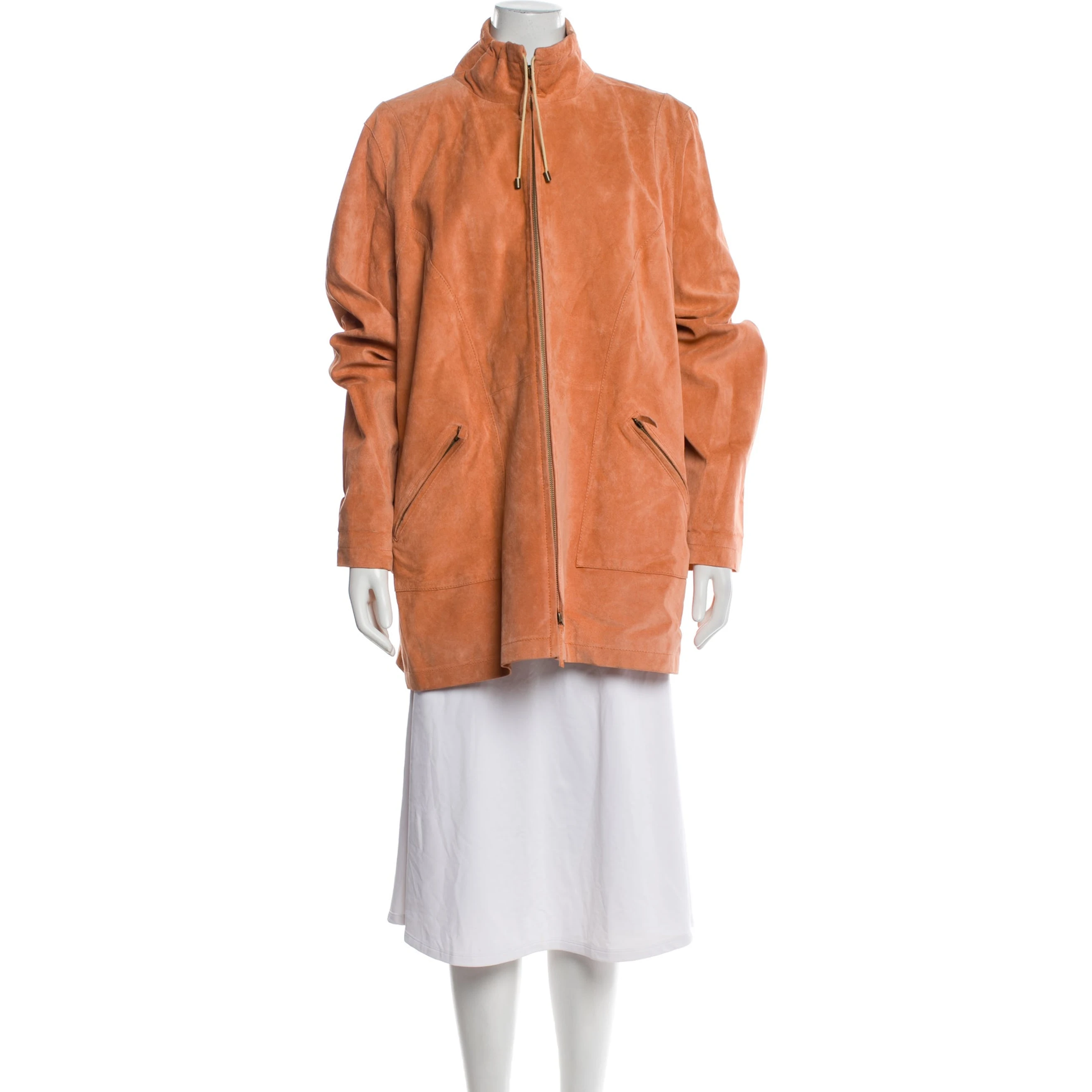 Marina Sport Suede Coat - Orange