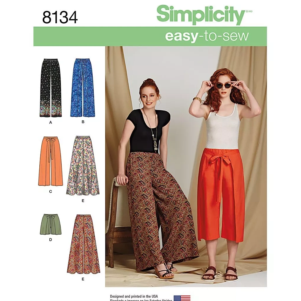 Simplicity Women's Trousers Sewing Pattern 8134