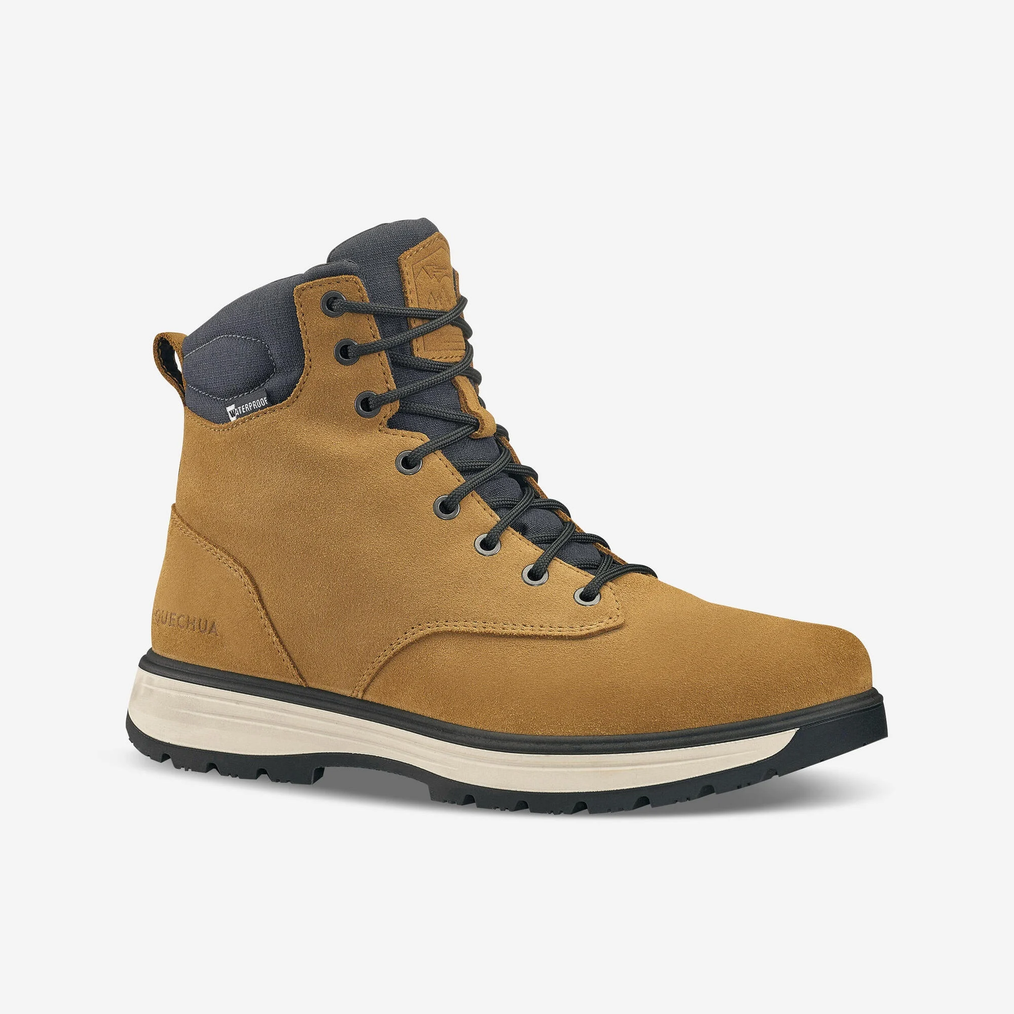 Quechua Men's Nh500 Warm Waterproof High Leather Hiking Boots