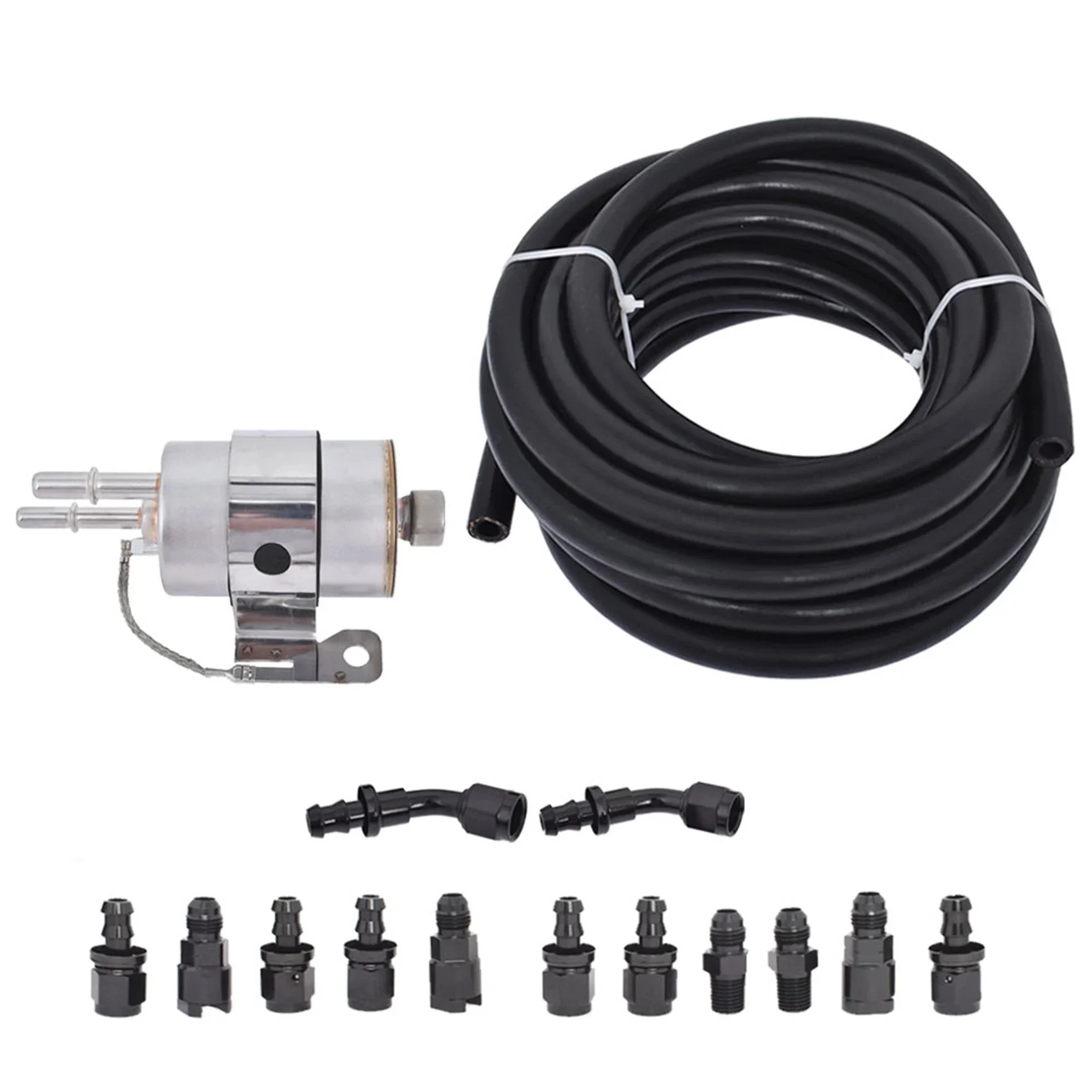 Fuel Filter/pressure Regulator And 6an 25 Feet Fuel Injection Line Install Kit With 13pcs Push Lock Swivel Fitting Hose Ends Kit Replacement For Ls
