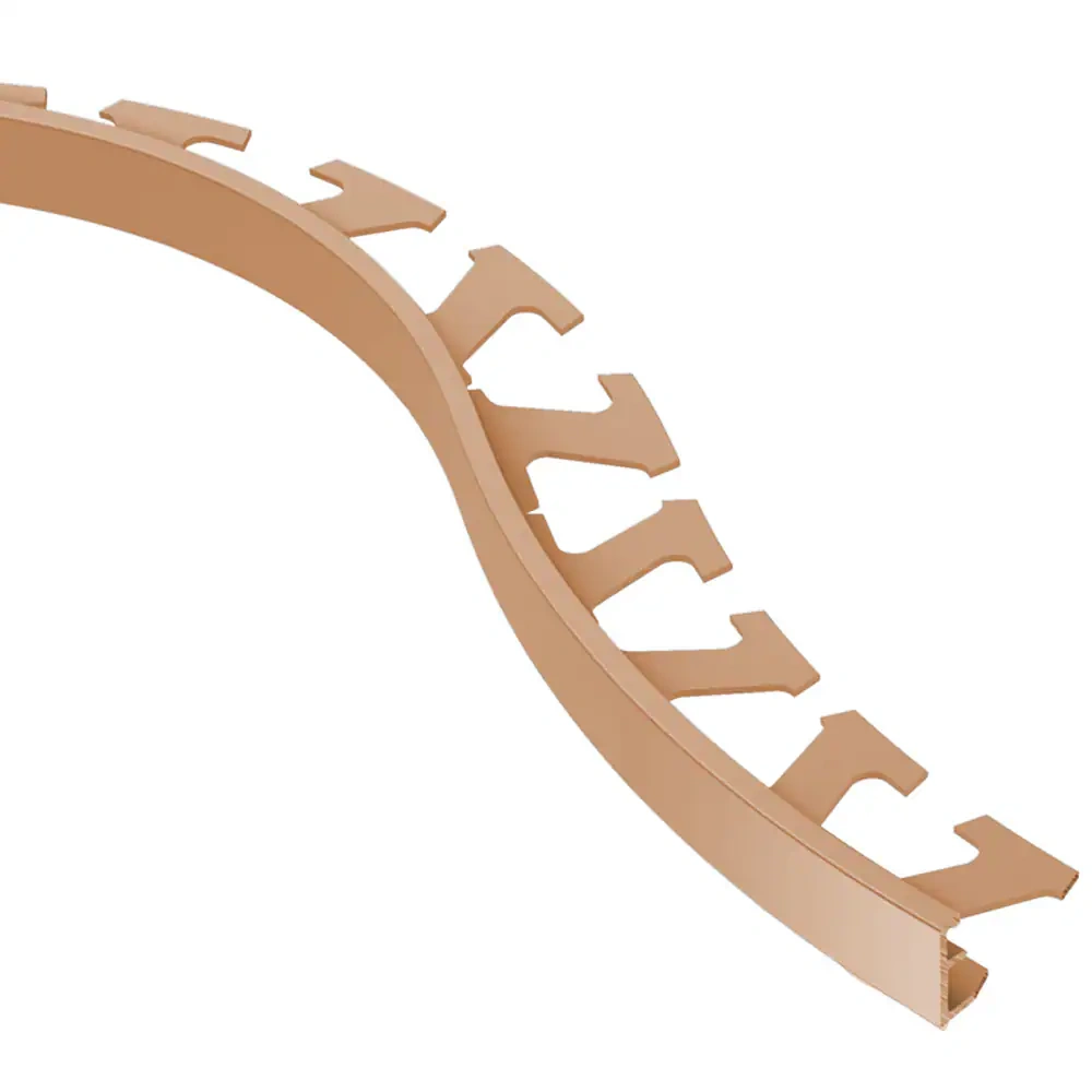 Schluter Systems Schiene 0.313-in W X 98.5-in L Satin Copper Anodized Aluminum L-angle Tile Edge Trim R/a80ak