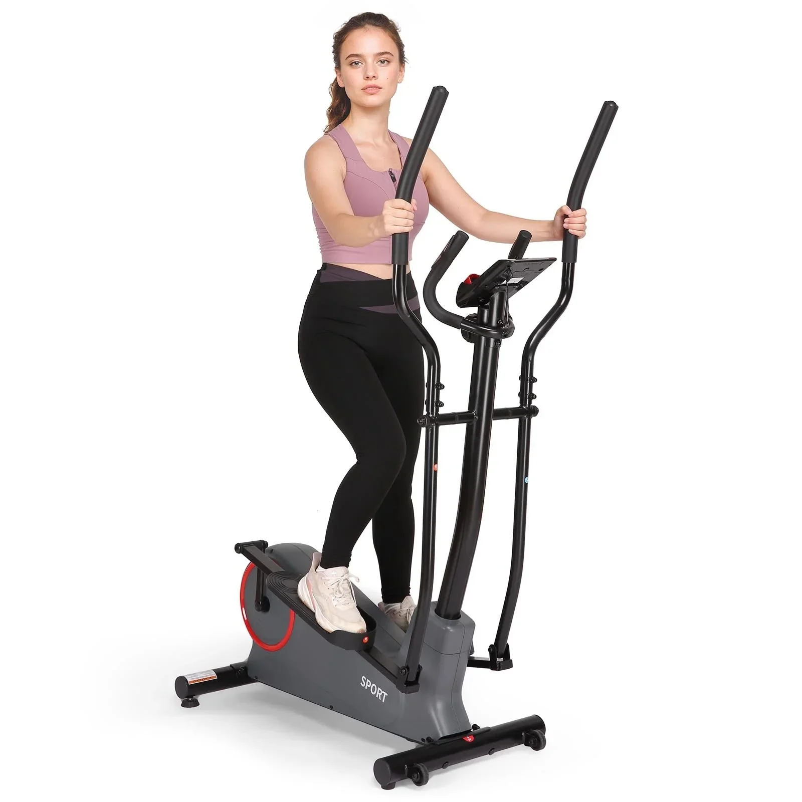 Naipo Elliptical Machine With 8 Resistance Levels 2 Handle Modes Elliptical For Home Fitness Beginners Lose Weight