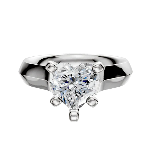 Platinum 4 Prong Cathedral Knife Edge 4.0mm Engagement Ring