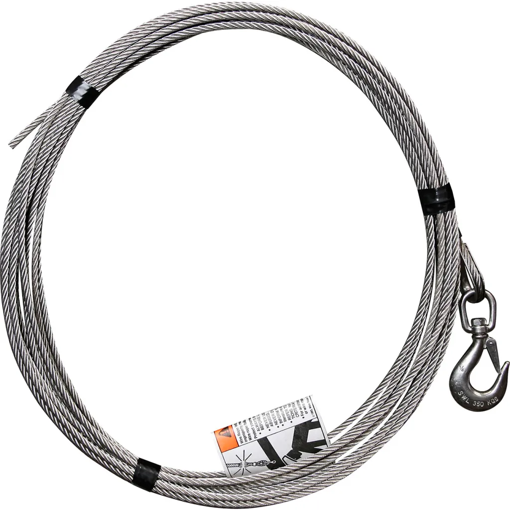 Oz Lifting Products Stainless Steel Cable Assembly With Bare End Fitting, 1/4" Dia. X 10'l