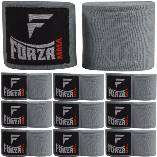 Forza Sports 180" Mexican Style Boxing And Mma Handwraps - 10-pack - Gray