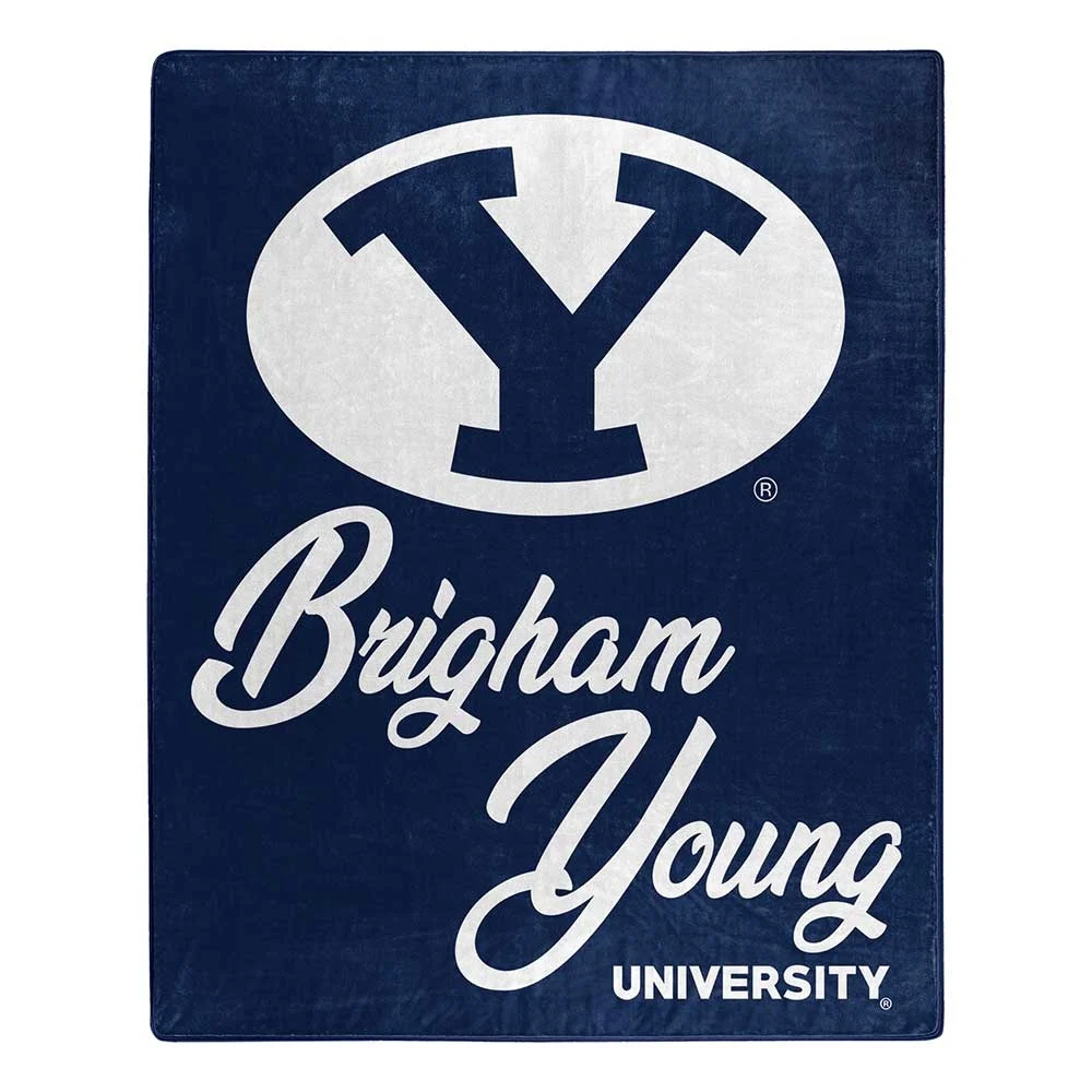 Ncaa Byu Cougars Signature Raschel Throw Blanket 50x60 Inches
