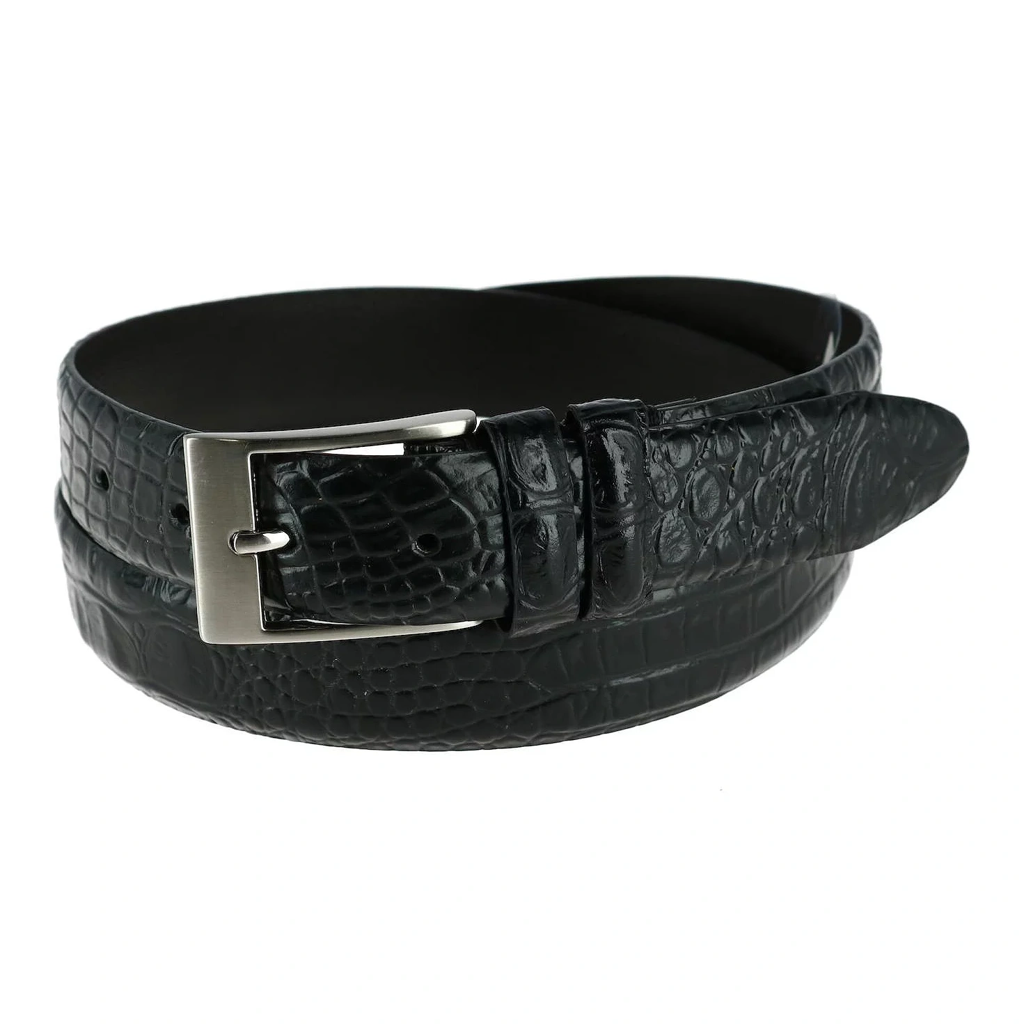 Toneka Men's Big And Tall Hornback Croc Print Belt