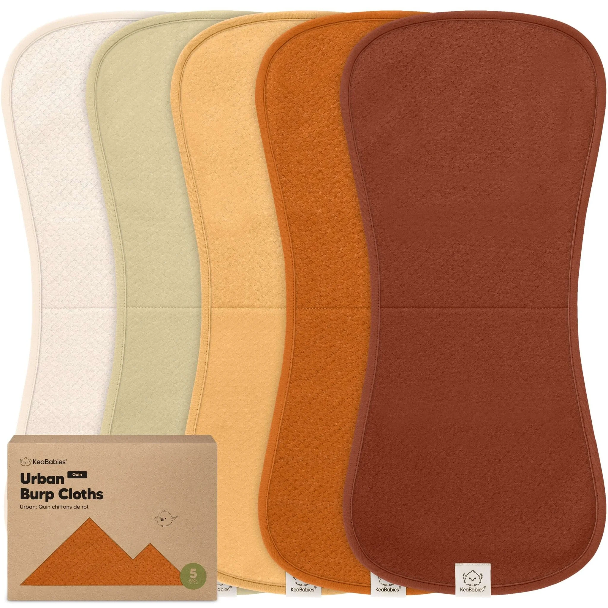 5-pack Urban Quin Burp Cloths (sahara)