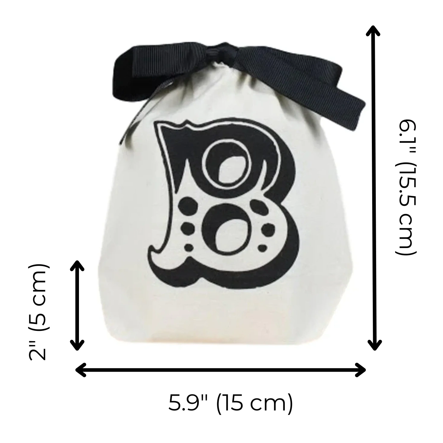 Small Letter Bags Mix, Cream - Bold Font "w"