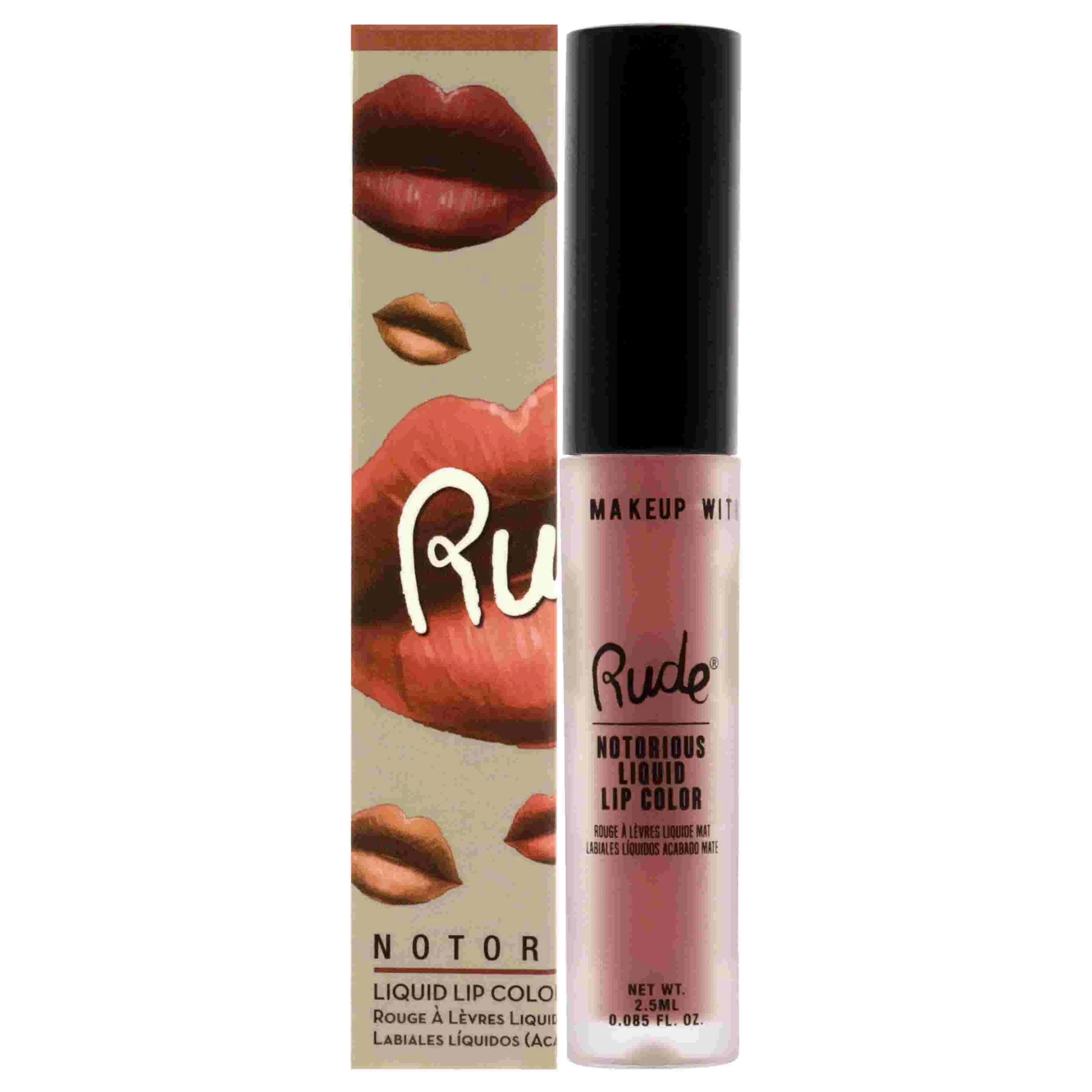 Notorious Rich Long Liquid Lip Color – Obscene Gesture By Rude Cosmetics For Women – 0.1 Oz Lip Color