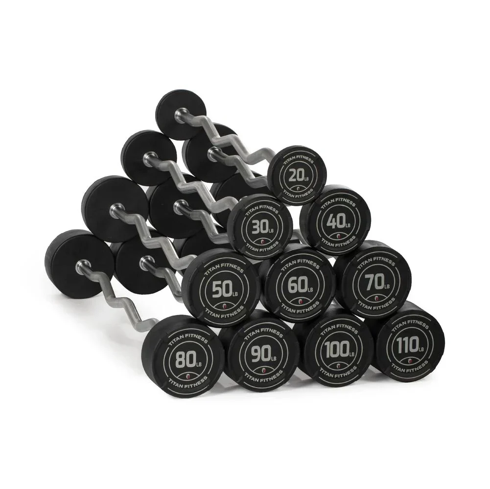 Ez Curl Fixed Urethane Barbells