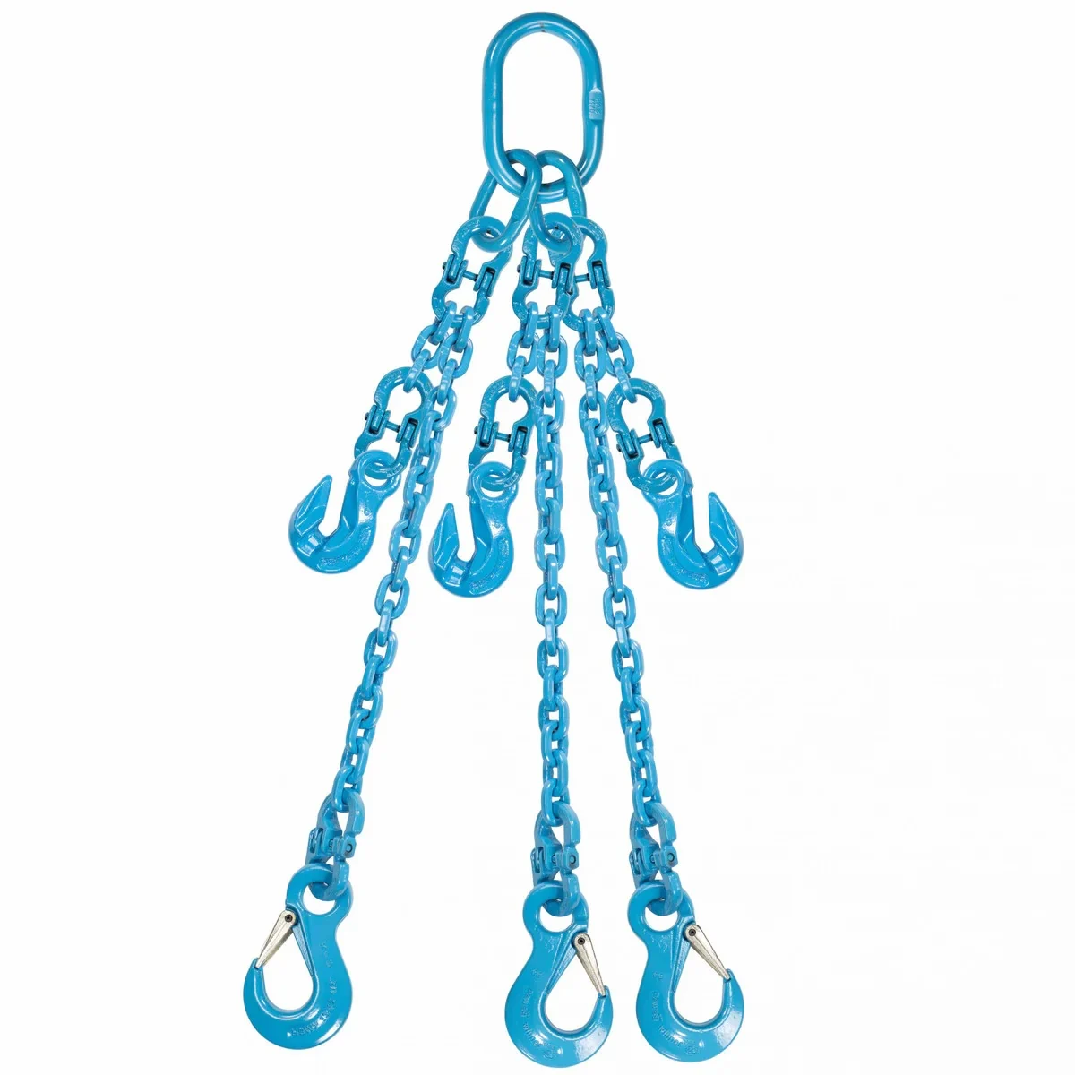 9/32" X 10' - Pewag Adjustable 3 Leg Chain Sling W/ Sling Hooks - Grade 120